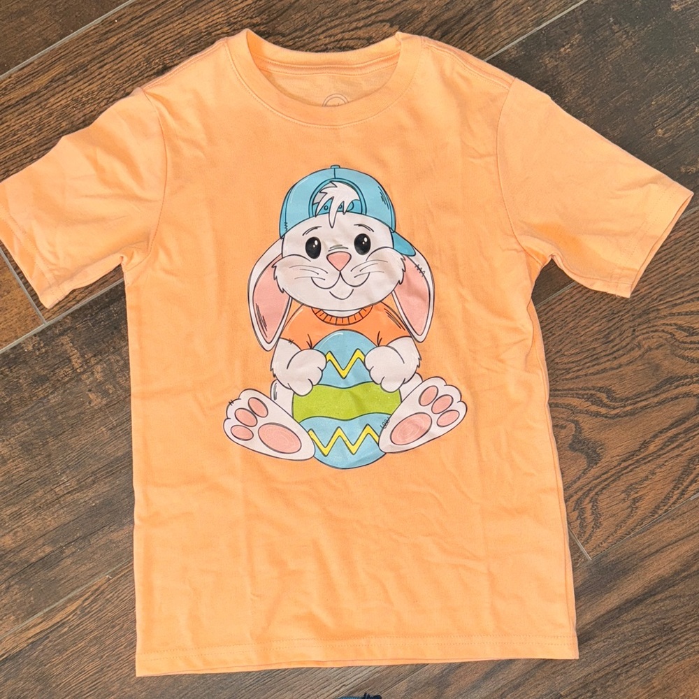 Wonder Nation Orange Bunny Graphic Tee 6/7